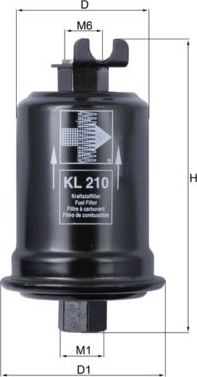 Топливный фильтр Mahle. Артикул KL 210