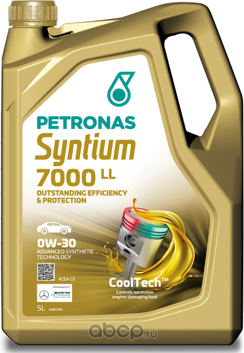 Масло моторное Petronas Syntium 7000 LL 0W-30 5л. Артикул 70720M12EU