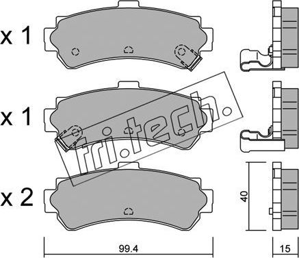 Тормозные колодки fri.tech.. Артикул 418.0