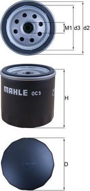 Масляный фильтр Mahle. Артикул OC 5