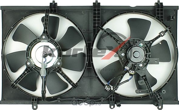 Вентилятор радиатора Mitsubishi Lancer IX (03-) (LFK 1100) с кожухом (Kortex). Артикул KFD058