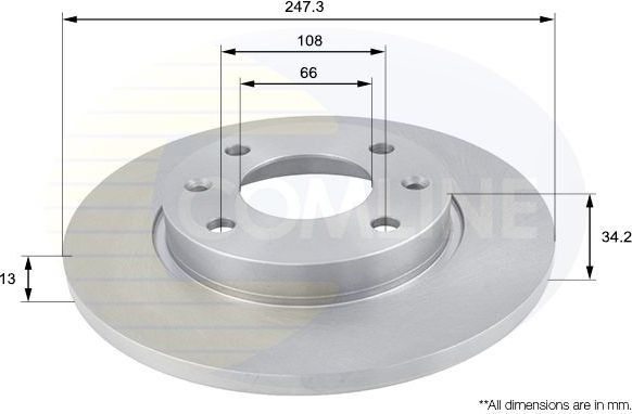 Тормозной диск Comline COATED. Артикул ADC1508