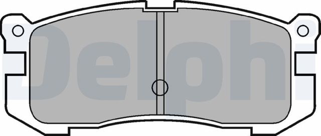 Тормозные колодки Delphi (Low-Metallic) задние для Mazda 626 III (GD) 1987-1997. Артикул LP624