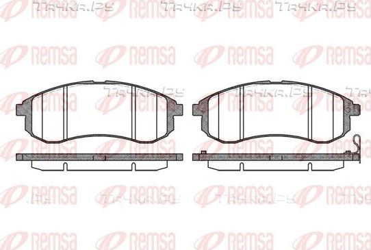 Тормозные колодки Remsa передние для Mitsubishi L200 III 1996-2007. Артикул 1129.01