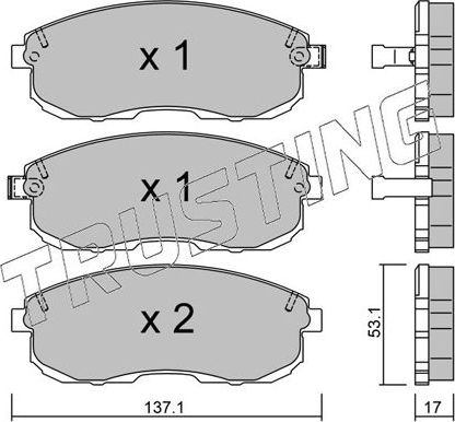 Тормозные колодки Trusting. Артикул 419.0