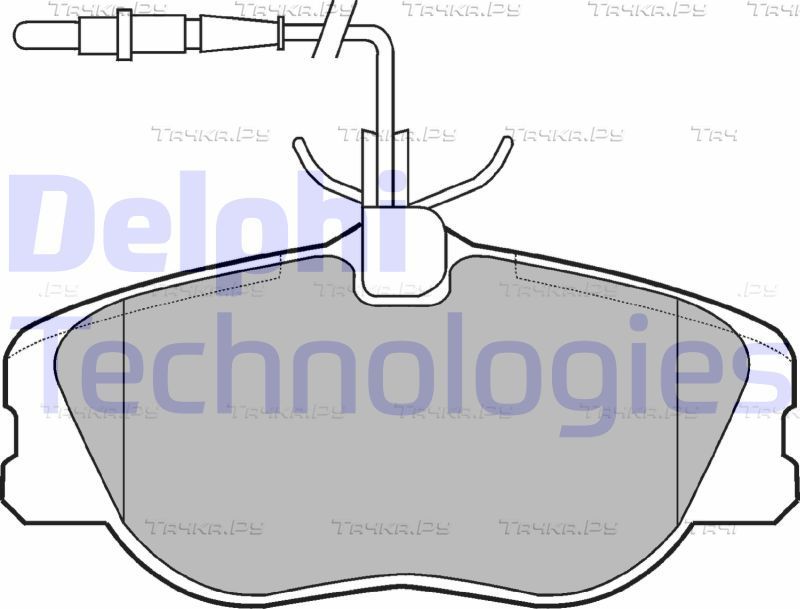 Тормозные колодки Delphi (Low-Metallic) передние для Citroen Jumpy I 1995-2006. Артикул LP909