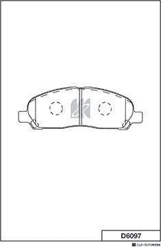 Тормозные колодки MK Kashiyama. Артикул D6097