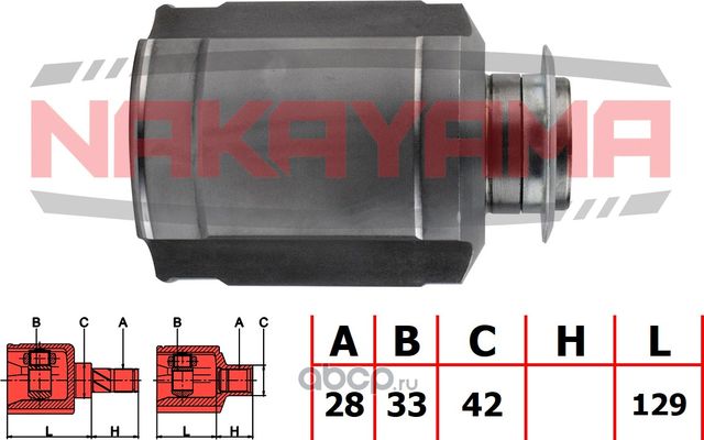 ШРУС внутр. правый комплект (Nakayama). Артикул NJ7866NY