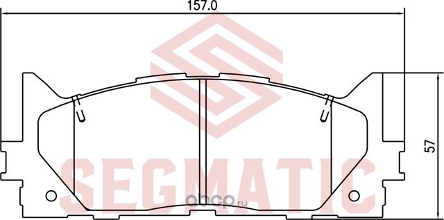 Колодка торм диск пер (Segmatic). Артикул SGBP2661
