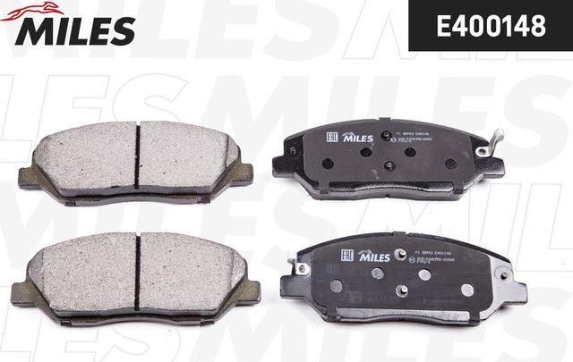 Тормозные колодки Miles (Low-Metallic) передние для SsangYong Actyon II 2012-2026. Артикул E400148