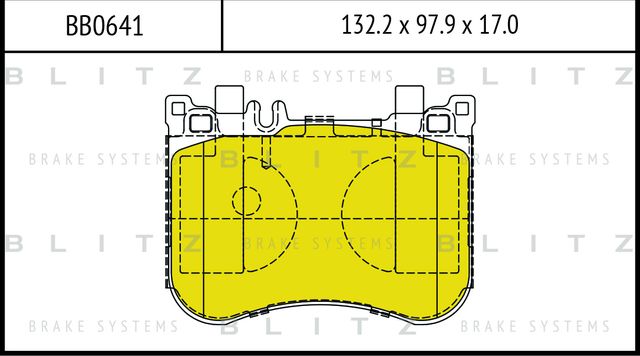 Колодки тормозные дисковые передние (Blitz). Артикул BB0641