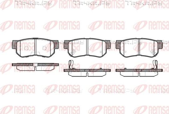 Тормозные колодки Remsa задние для Hyundai Matrix I 2005-2010. Артикул 0746.12