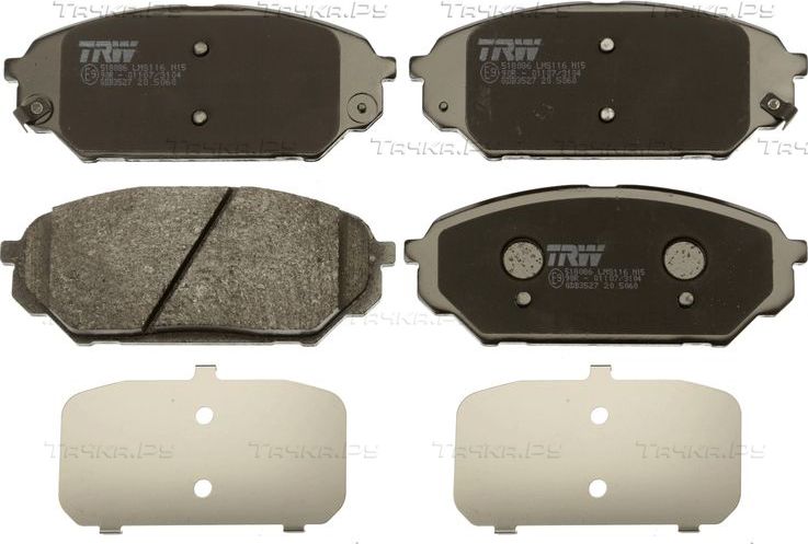 Тормозные колодки TRW передние для Hyundai ix55 2007-2013. Артикул GDB3527