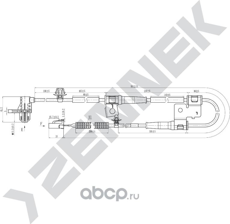 Датчик ABS передний левый HYUNDAI I30 07 - ZENNEK DAS0052 Zennek. Артикул DAS0052