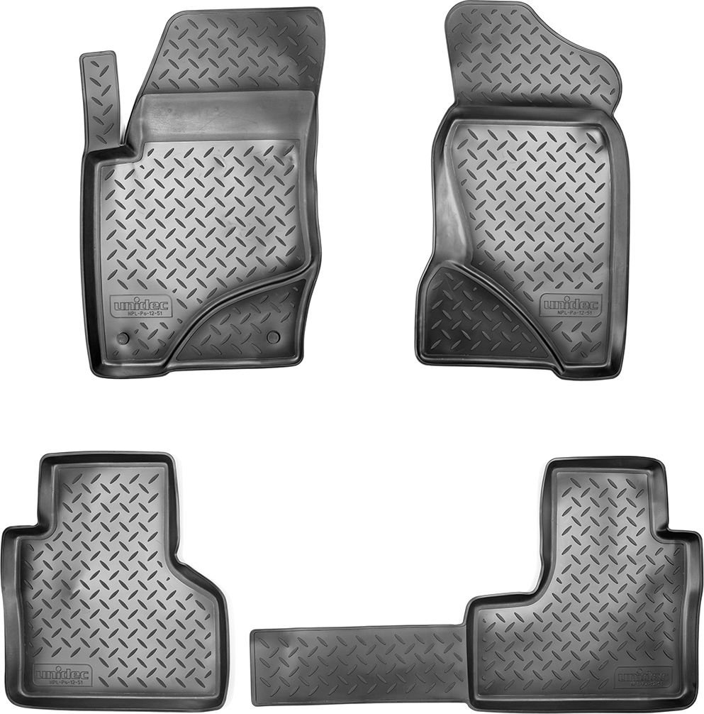 Коврики Норпласт для салона Chevrolet Niva 2009-2020 ЧЕРНЫЕ. Артикул NPL-Po-12-51-2