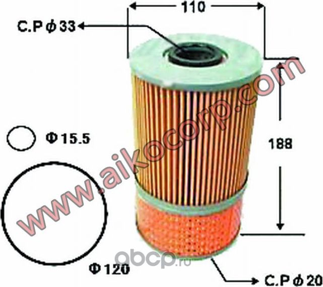 Фильтр масляный (Aiko). Артикул O358