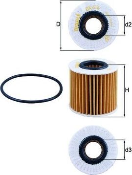 Масляный фильтр Mahle-Knecht. Артикул OX 414D2