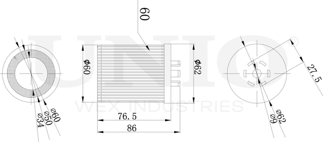 Фильтр масляный (Unio). Артикул FLT-20094