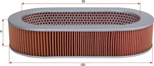 Воздушный фильтр Sakura для Nissan Patrol Y60 1988-1997. Артикул A-1834