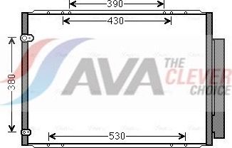 Радиатор кондиционера (конденсатор) AVA (алюминий). Артикул TO5573D