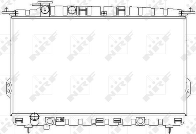 Радиатор охлаждения двигателя NRF для Kia Magentis I 2001-2006. Артикул 53642