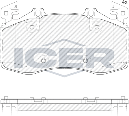 Тормозные колодки Icer. Артикул 182447