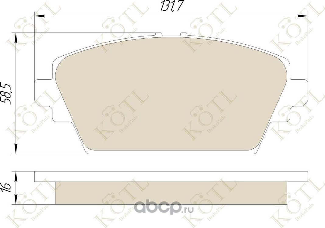 Колодки тормозные дисковые передние к-т NISSAN PRIMERA (P12) 02>/ALMERA TINO 00>05 (Kotl) Kotl. Артикул 3227kt