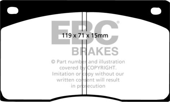 Тормозные колодки EBC Brakes. Артикул DP4262R
