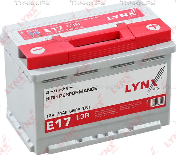 Аккумулятор LYNXauto HIGH PERFORMANCE для Toyota Carina V (T170) 1987-1992. Артикул E17