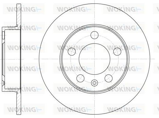 Тормозной диск Woking передний для SEAT Arona I 2017-2026. Артикул D6547.00
