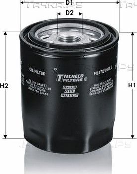 Масляный фильтр Tecneco Filters для Opel Kadett E 1988-1991. Артикул OL994
