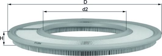 Воздушный фильтр Mahle для Mercedes-Benz W123 1980-1985. Артикул LX 66