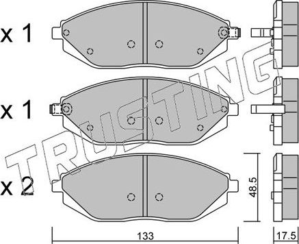 Тормозные колодки Trusting. Артикул 925.0