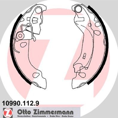 Тормозные колодки Zimmermann задние для Fiat Panda II 2003-2013. Артикул 10990.112.9