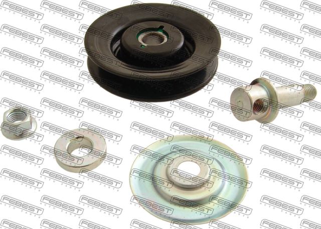 Натяжной ролик (натяжитель) приводного поликлинового ремня Febest для Mitsubishi Pajero IV 2006-2025. Артикул 0187-KR42