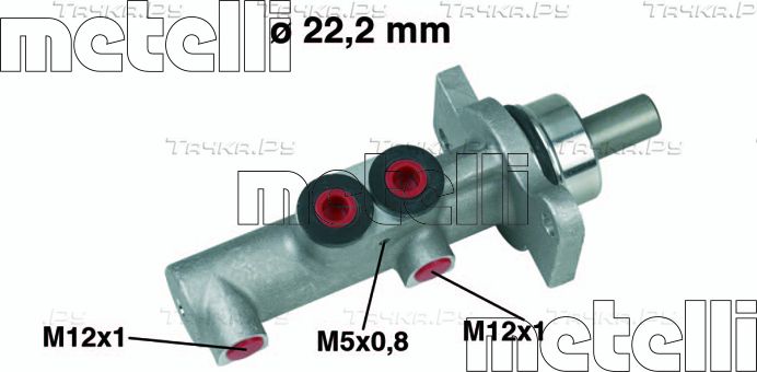 Тормозной цилиндр главный Metelli (алюминий) для Citroen C3 I 2002-2010. Артикул 05-0423