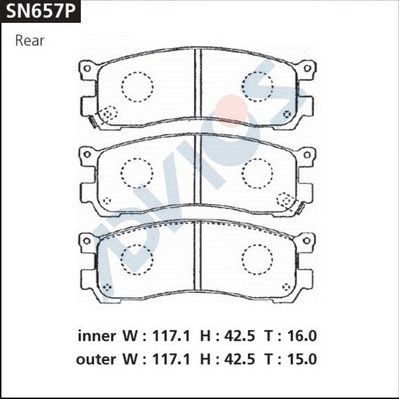 Тормозные колодки Advics. Артикул SN657P