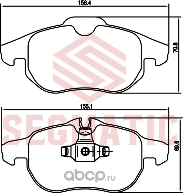 Колодка торм диск пер (Segmatic). Артикул SGBP2720