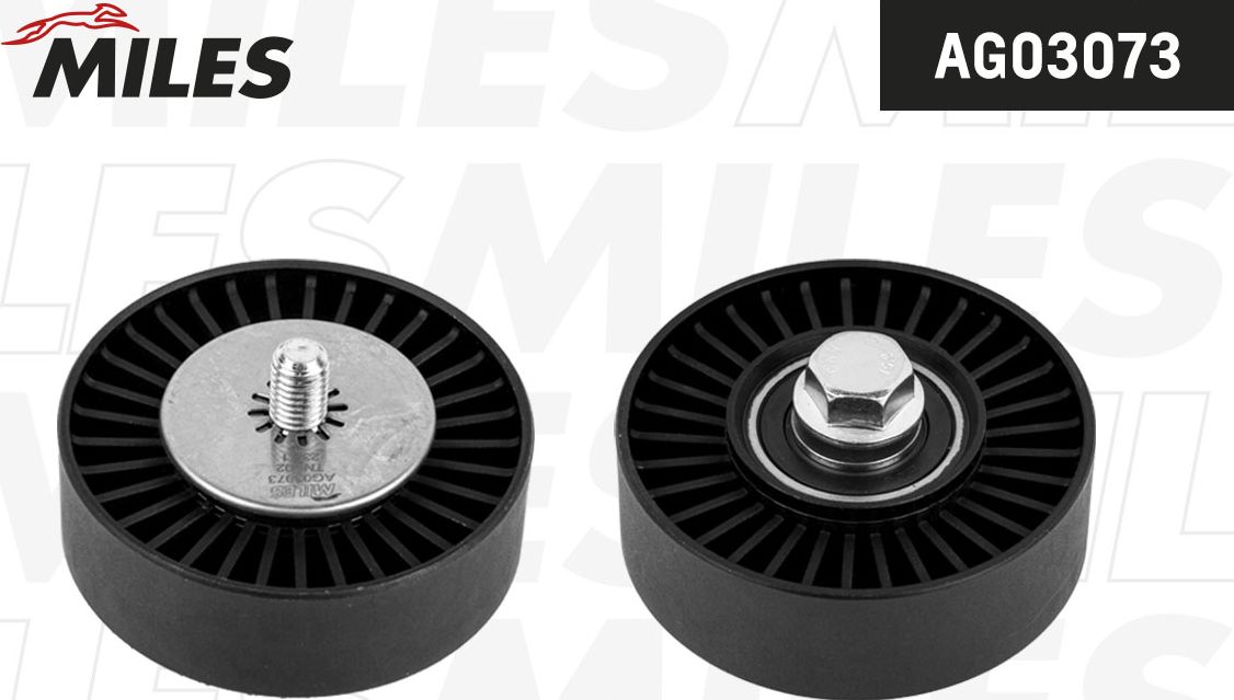 Направляющий (ведущий) ролик приводного поликлинового ремня Miles. Артикул AG03073