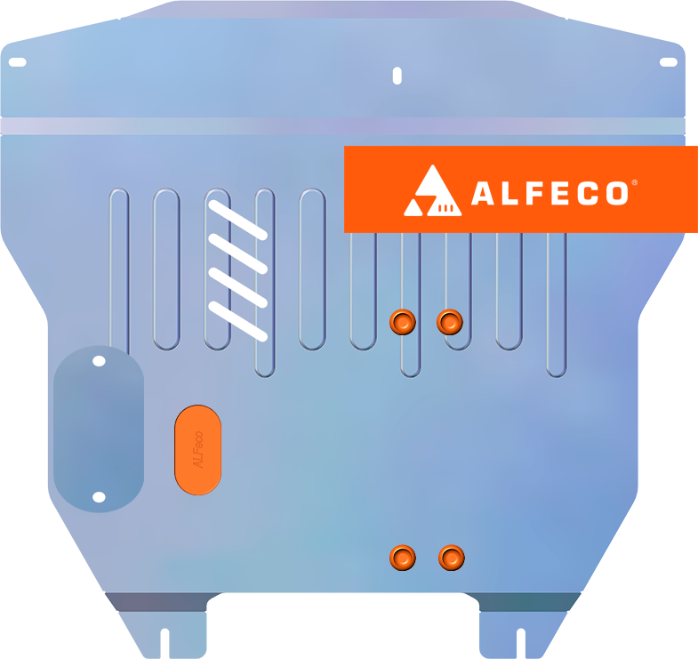Защита алюминиевая Alfeco (4 мм) для картера и КПП Mitsubishi Grandis правый руль 2003-2011. Артикул ALF.14.42AL4