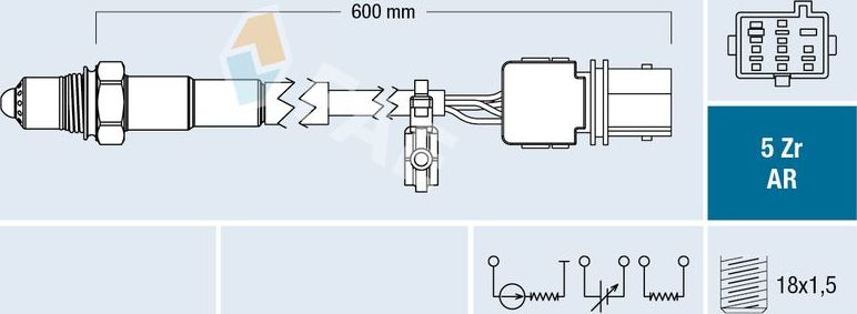Лямбда-зонд (кислородный датчик) FAE. Артикул 75138