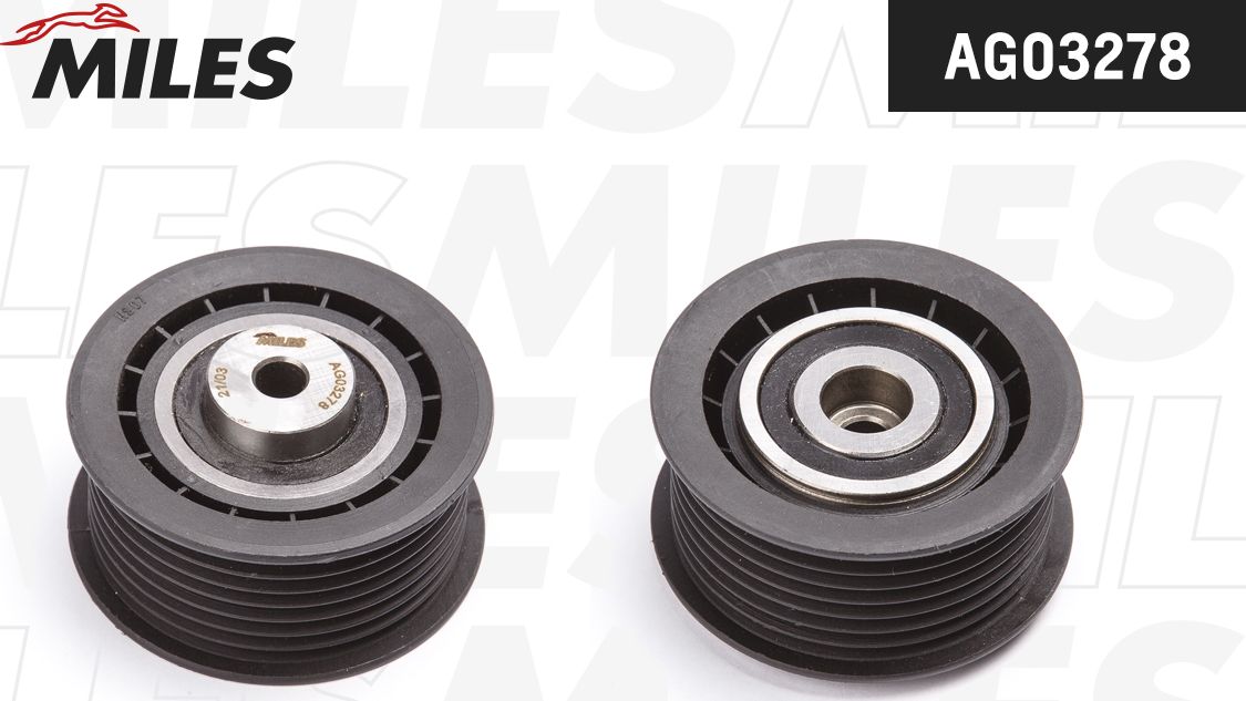 Натяжной ролик (натяжитель) приводного поликлинового ремня Miles. Артикул AG03278