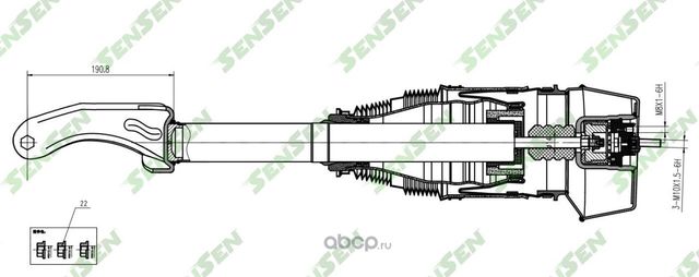 Амортизатор с пневмобаллоном передний левый MB GL-Class (W166) 2012- Without ADS (Sensen). Артикул SAR081