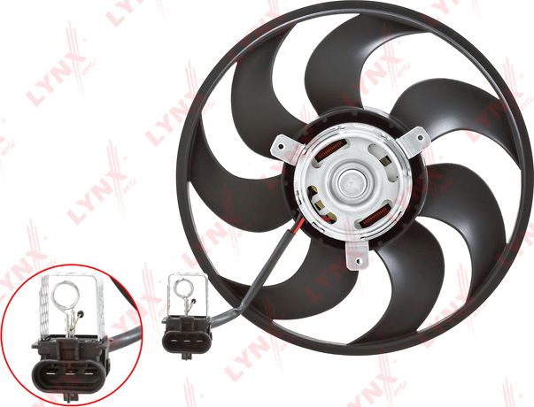 Вентилятор радиатора двигателя LYNXauto для Opel Zafira B 2005-2015. Артикул RF-1659