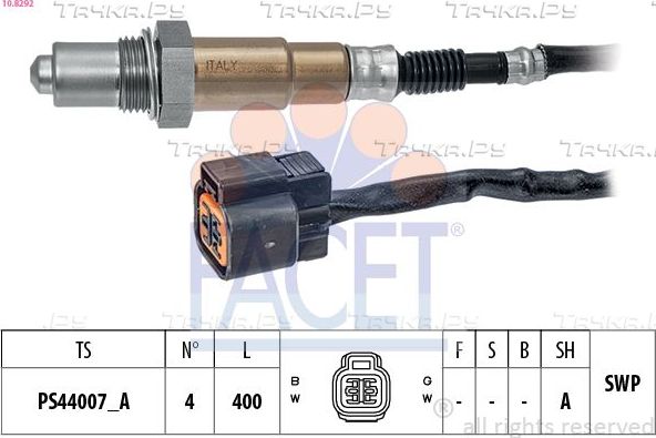 Лямбда-зонд (кислородный датчик) Facet Made in Italy - OE Equivalent для Hyundai Accent II 1999-2006. Артикул 10.8292