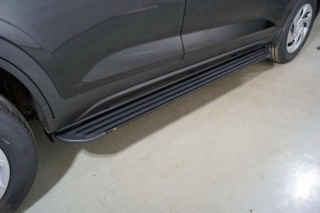 Пороги алюминиевые ТСС Slim Line Black 1720 мм для Hyundai Creta II 2021-2026. Артикул HYUNCRE21-25B