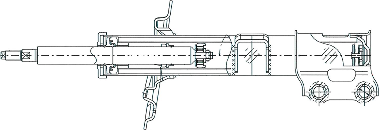 Амортизатор CTR передний левый для Kia Sportage III 2010-2016. Артикул GY1037G