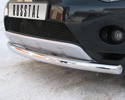 Защита RusStal переднего бампера d76 (дуга) для Peugeot 4007 2007-2012. Артикул P4Z-000302