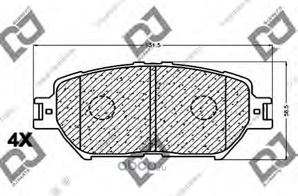 Колодки тормозные дисковые (DJ Parts). Артикул BP1137