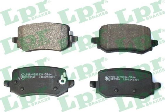 Тормозные колодки LPR задние для Hyundai Tucson IV 2021-2026. Артикул 05P2381